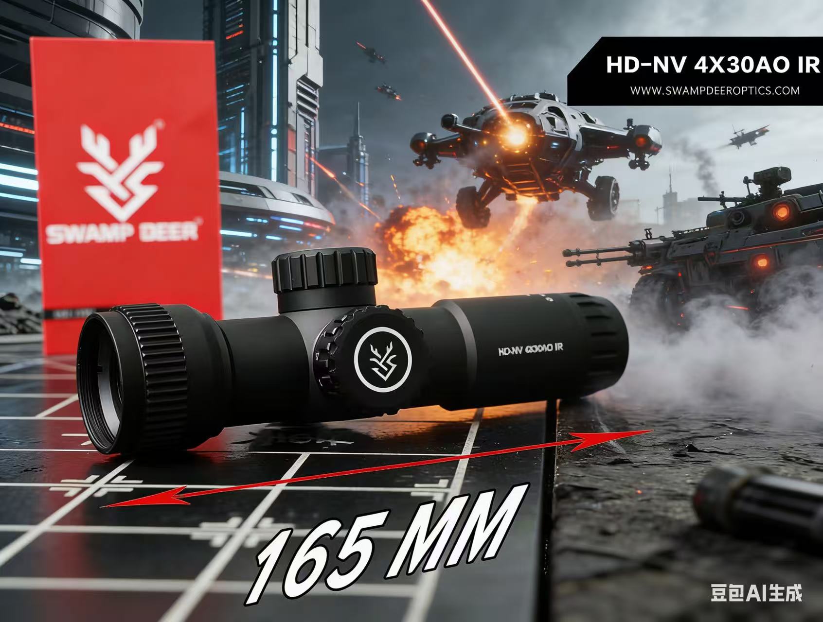 Hunting Thermal Imaging Scope - SWAMP DEER HD-NV 4X30AO IR Telescope,